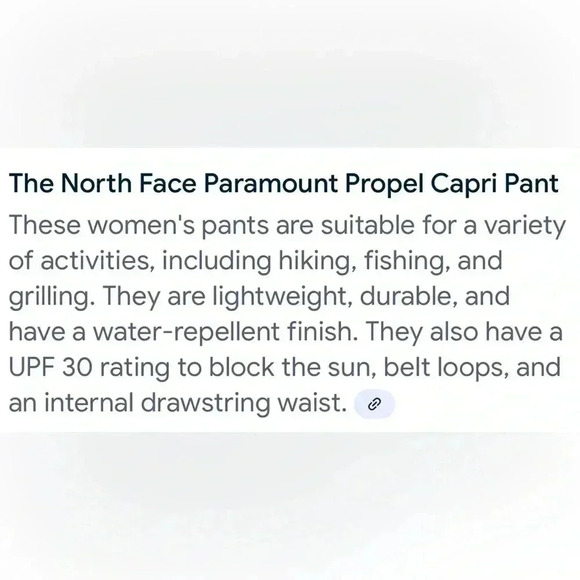 THE NORTH FACE Khaki Paramount Propel Capri Cargo Pants - Picture 9 of 9